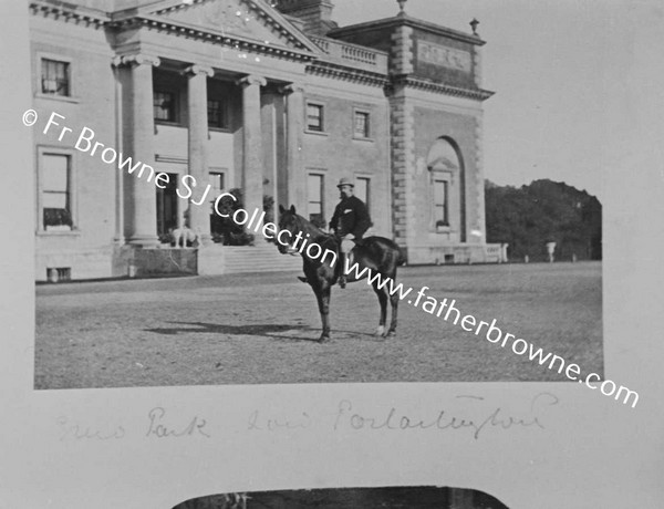 COPIES OF OLD PHOTOS LENT BY LORD CASTLEROSSE  LORD PORTARLINGTON ON HORSEBACK